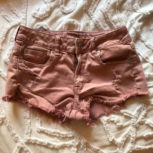 Rusty pink American eagle high waisted shorts